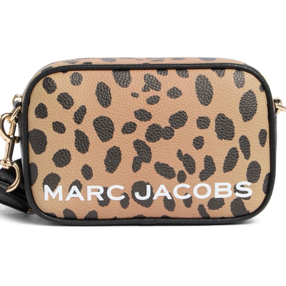 NWT Marc Jacobs Leopard Print Camera Crossbody in Tan and Black